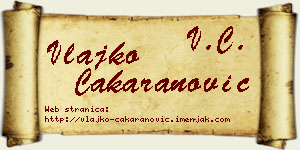 Vlajko Čakaranović vizit kartica